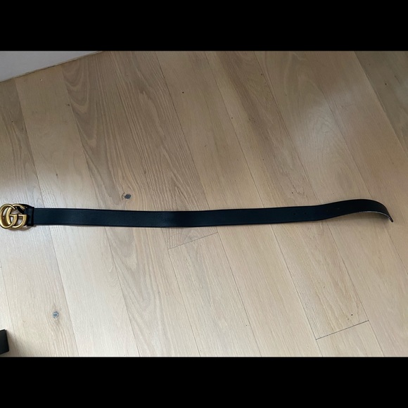 Gucci leather double G buckle belt main image 6